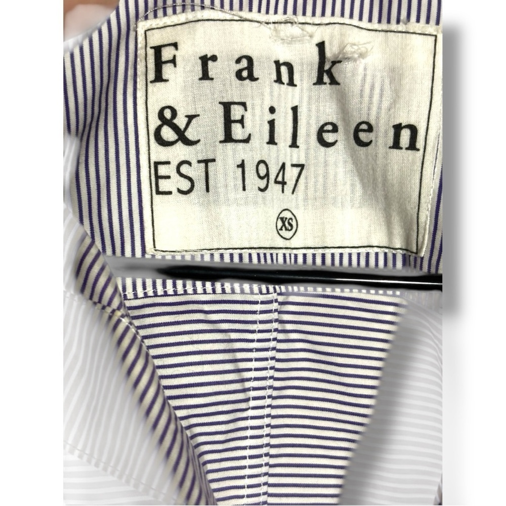 Frank & Eileen Women's Slim Fit Gray Striped Long Cuffed Sleeve Button Up Shirt - Picture 8 of 16